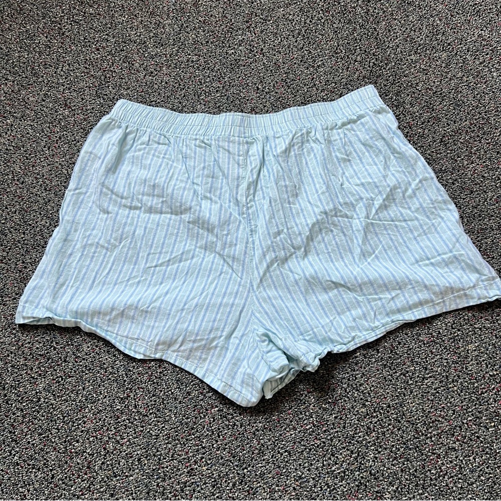 OLD NAVY Patel Blue & Green Stripes Relaxed Fit 100% Cotton Bloomer Boxer Shorts - Picture 14 of 16